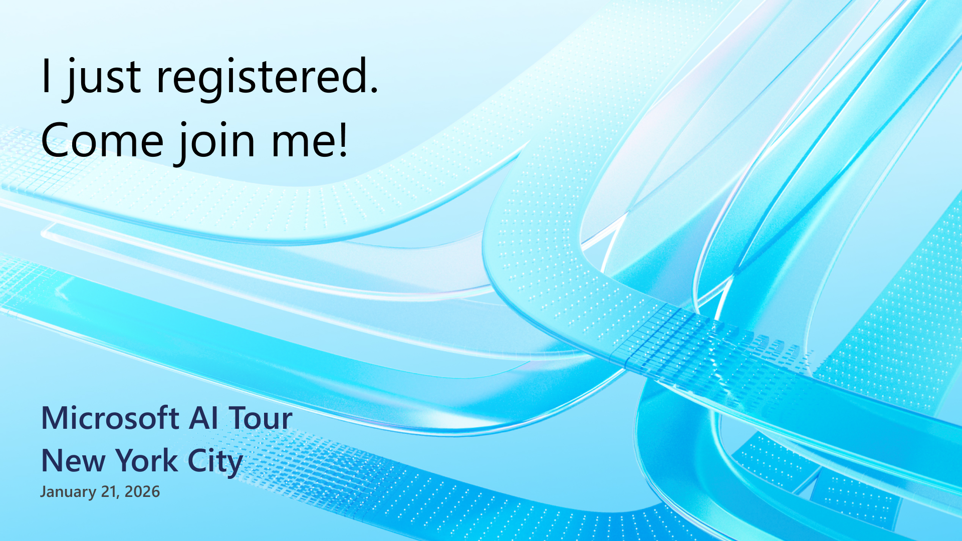 Connect with Me @ The Microsoft AI Tour in New York City